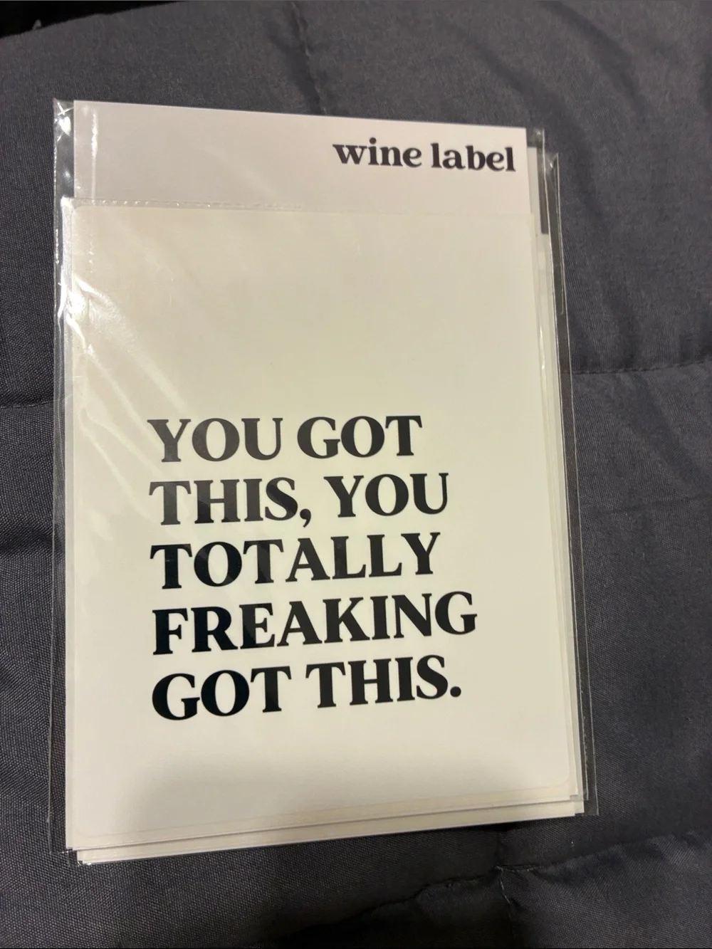 Wine 🍷 Label Sticker Pack of 5 - Black & White Typographic Designs - Humorous